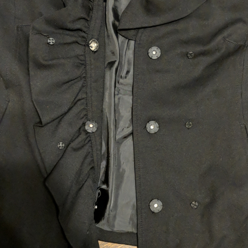 INC Ruffle Front hip length Jacket - Picture 11 of 15